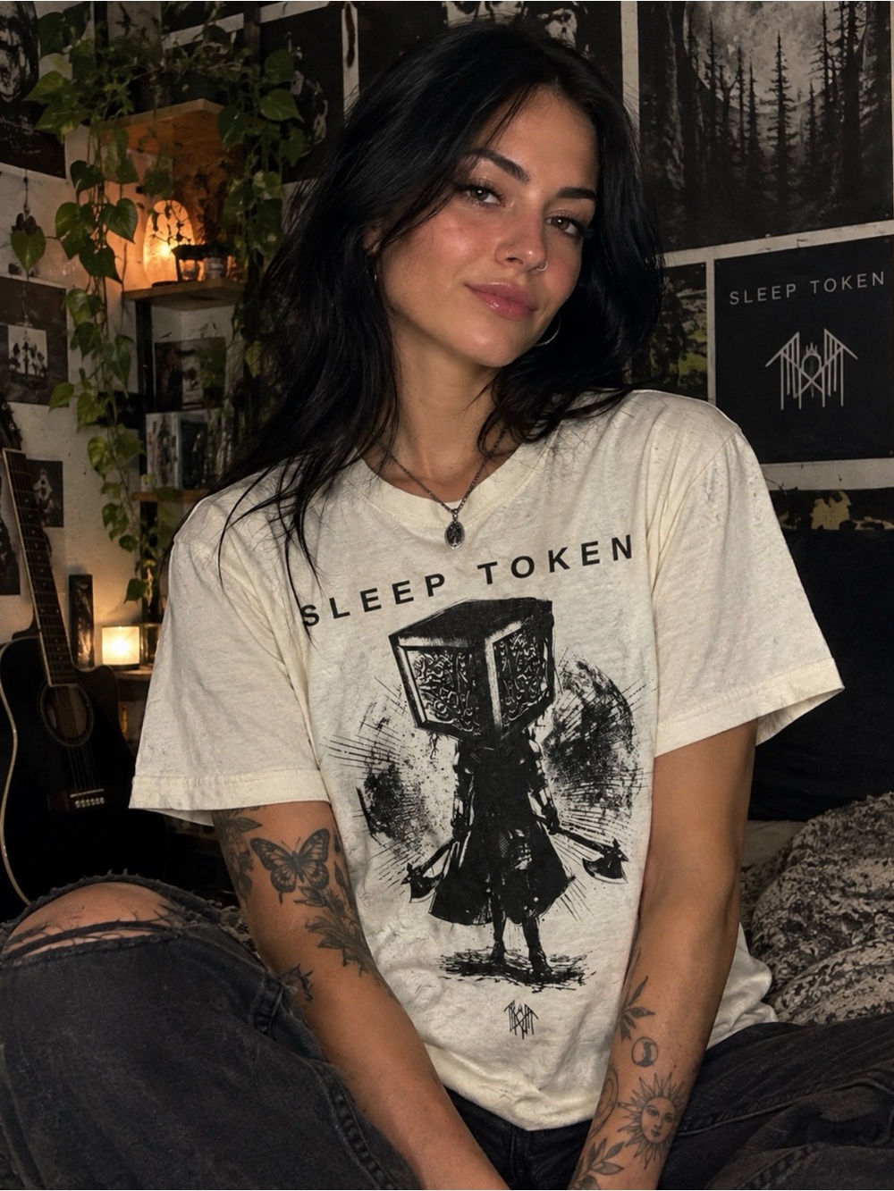 Sleep Token Granite Boyfriend Fit Girls T-Shirt size M